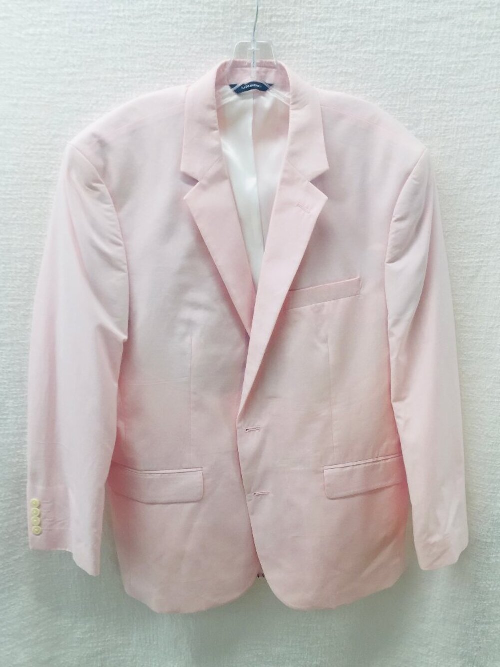 Croft & Barrow Blazer Mens 44R Pink Cotton Sport Coat Jacket